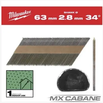 CLOUS DE CHARPENTE, 34° CAT1 - Milwaukee